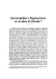 Universalidad y Regionalismo en la obra de Pereda / Francisco de Cossío | Biblioteca Virtual Miguel de Cervantes