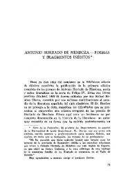 Antonio Hurtado de Mendoza. Poemas y fragmentos inéditos / Gareth Alban Davies | Biblioteca Virtual Miguel de Cervantes