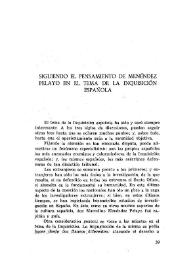Siguiendo el pensamiento de Menéndez Pelayo en el tema de la Inquisición española / Ángel Benito y Durán | Biblioteca Virtual Miguel de Cervantes