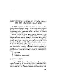 Intervención francesa en España en 1823. Los Cien Mil Hijos de San Luis / M.ª Concepción Fernández-Cordero y Azorín | Biblioteca Virtual Miguel de Cervantes