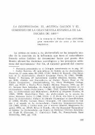 "La Desheredada", el «nuevo Galdós» y el comienzo de la gran novela española de la década de 1880 / William R. Risley | Biblioteca Virtual Miguel de Cervantes