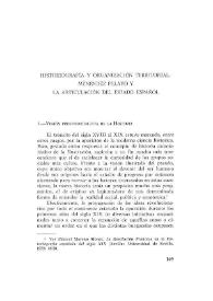  Historiografía y organización territorial: Menéndez Pelayo y su articulación del Estado español / Antonio Santoveña Setién | Biblioteca Virtual Miguel de Cervantes