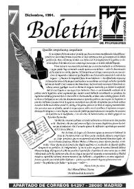 Boletín de la Asociación de Profesores de Español (FASPE). Núm. 7, 1991 | Biblioteca Virtual Miguel de Cervantes