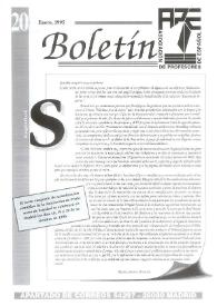 Boletín de la Asociación de Profesores de Español (FASPE). Núm. 20, 1995 | Biblioteca Virtual Miguel de Cervantes