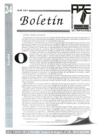 Boletín de la Asociación de Profesores de Español (FASPE). Núm. 24, 1996 | Biblioteca Virtual Miguel de Cervantes