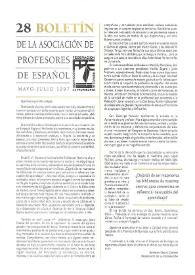 Boletín de la Asociación de Profesores de Español (FASPE). Núm. 28, 1997 | Biblioteca Virtual Miguel de Cervantes
