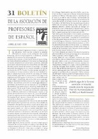 Boletín de la Asociación de Profesores de Español (FASPE). Núm. 31, 1998 | Biblioteca Virtual Miguel de Cervantes