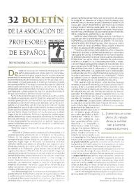 Boletín de la Asociación de Profesores de Español (FASPE). Núm. 32, 1998 | Biblioteca Virtual Miguel de Cervantes