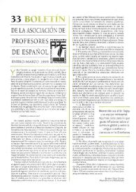 Boletín de la Asociación de Profesores de Español (FASPE). Núm. 33, 1999 | Biblioteca Virtual Miguel de Cervantes