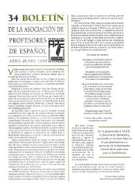 Boletín de la Asociación de Profesores de Español (FASPE). Núm. 34, 1999 | Biblioteca Virtual Miguel de Cervantes
