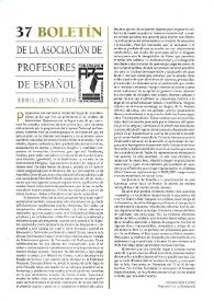 Boletín de la Asociación de Profesores de Español (FASPE). Núm. 37, 2000 | Biblioteca Virtual Miguel de Cervantes