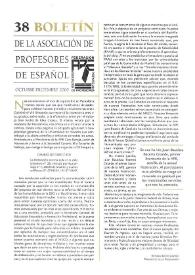Boletín de la Asociación de Profesores de Español (FASPE). Núm. 38, 2000 | Biblioteca Virtual Miguel de Cervantes