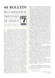 Boletín de la Asociación de Profesores de Español (FASPE). Núm. 40, 2001 | Biblioteca Virtual Miguel de Cervantes
