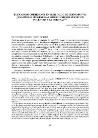 Los cargos cortesanos en el reinado de Fernando VII: ¿trampolín profesional o resultado de servicios políticos a la Corona? / Antonio Manuel Moral Roncal | Biblioteca Virtual Miguel de Cervantes