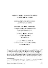 Semiótica digital en la serie de ficción "El Ministerio del tiempo" / Inmaculada Berlanga Fernández, José Borja Arjona Martín, Adoración Merino Arribas | Biblioteca Virtual Miguel de Cervantes