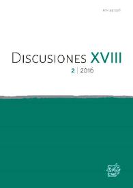 Discusiones. Núm. 18.2, 2016 | Biblioteca Virtual Miguel de Cervantes