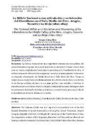 La Milicia Nacional como articulación y vertebración del liberalismo en el Valle Medio del Ebro. Aragón, Navarra y La Rioja (1820-1823) / Sergio Cañas Díez y Francisco Javier Díez Morrás | Biblioteca Virtual Miguel de Cervantes