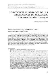 Los códices aljamiados de las Escuelas Pías de Zaragoza. I: Presentación y anejos / Oliver Brisville-Fertin | Biblioteca Virtual Miguel de Cervantes