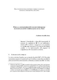 Hacia la implementación de los programas de cumplimiento (compliance) en el Perú  / Guillermo Astudillo Meza | Biblioteca Virtual Miguel de Cervantes