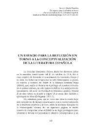 Un espacio para la reflexión en torno a la conceptualización de la literatura española / Antonio Martín-Ezpeleta | Biblioteca Virtual Miguel de Cervantes