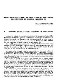 Proceso de creación y organización del Colegio de Sordomudos de Madrid (1801-1808) / Olegario Negrín Fajardo | Biblioteca Virtual Miguel de Cervantes