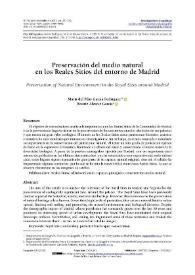 Preservación del medio natural en los Reales Sitios del entorno de Madrid / María del Pilar García Rodríguez, Beatriz Álvarez García | Biblioteca Virtual Miguel de Cervantes