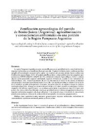 Zonificación agroecológica del partido de Benito Juárez (Argentina): agriculturización y consecuencias ambientales en una porción de la Región Pampeana Argentina / Nahuel David Sequeira, Patricia Vazquez, Mónica Sacido, Daiana Yael Daga | Biblioteca Virtual Miguel de Cervantes