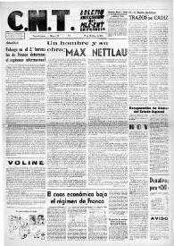 CNT : Boletín Interior del Movimiento Libertario Español en Francia. Segunda época, núm. 29, 17 de octubre de 1945 | Biblioteca Virtual Miguel de Cervantes