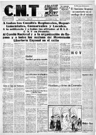 CNT : Boletín Interior del Movimiento Libertario Español en Francia. Segunda época, núm. 30, 27 de octubre de 1945 | Biblioteca Virtual Miguel de Cervantes