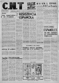 CNT : Boletín Interior del Movimiento Libertario Español en Francia. Segunda época, núm. 31, 3 de noviembre de 1945 | Biblioteca Virtual Miguel de Cervantes