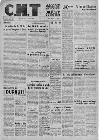 CNT : Boletín Interior del Movimiento Libertario Español en Francia. Segunda época, núm. 33, 17 de noviembre de 1945 | Biblioteca Virtual Miguel de Cervantes