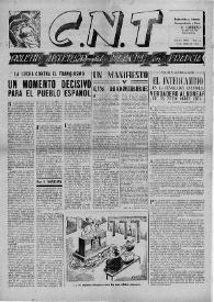 CNT : Boletín Interior del Movimiento Libertario Español en Francia. Segunda época, núm. 42, 19 de enero de 1946 | Biblioteca Virtual Miguel de Cervantes
