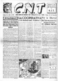 CNT : Boletín Interior del Movimiento Libertario Español en Francia. Segunda época, núm. 54, 13 de abril de 1946 | Biblioteca Virtual Miguel de Cervantes