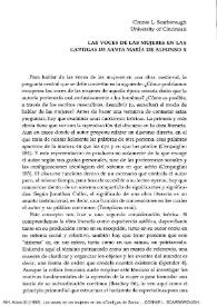 Las voces de las mujeres en las Cantigas de Santa María de Alfonso X  / Connie Scarborough | Biblioteca Virtual Miguel de Cervantes