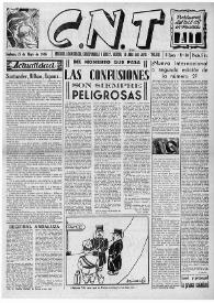 CNT : Boletín Interior del Movimiento Libertario Español en Francia. Segunda época, núm. 60, 25 de mayo de 1946 | Biblioteca Virtual Miguel de Cervantes