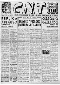 CNT : Boletín Interior del Movimiento Libertario Español en Francia. Segunda época, núm. 65, 29 de junio de 1946 | Biblioteca Virtual Miguel de Cervantes