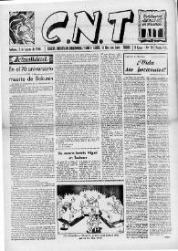 CNT : Boletín Interior del Movimiento Libertario Español en Francia. Segunda época, núm. 70, 3 de agosto de 1946 | Biblioteca Virtual Miguel de Cervantes