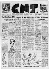 CNT : Boletín Interior del Movimiento Libertario Español en Francia. Segunda época, núm. 81, 19 de octubre de 1946 | Biblioteca Virtual Miguel de Cervantes