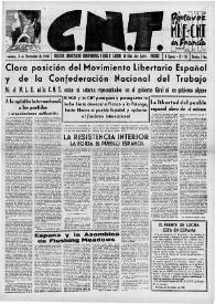 CNT : Boletín Interior del Movimiento Libertario Español en Francia. Segunda época, núm. 83, 3 de noviembre de 1946 | Biblioteca Virtual Miguel de Cervantes