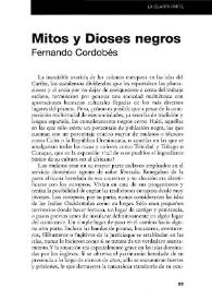 Mitos y dioses negros / Fernando Cordobés | Biblioteca Virtual Miguel de Cervantes