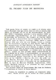 El pícaro Juan de Mairena / Enrique Anderson Imbert | Biblioteca Virtual Miguel de Cervantes