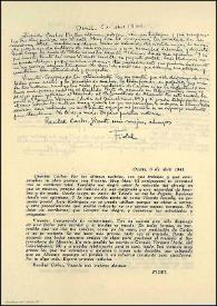 Carta de Miguel Hernández a Carlos Rodríguez Spiteri y Vicente Aleixandre. Ocaña, 6 de abril de 1941 | Biblioteca Virtual Miguel de Cervantes