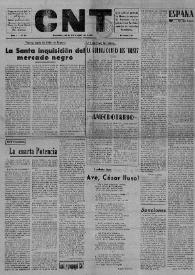 CNT : Órgano Oficial del Comité Nacional del Movimiento Libertario en Francia [Primera época]. Año I, núm. 16, 30 de diciembre de 1944 | Biblioteca Virtual Miguel de Cervantes