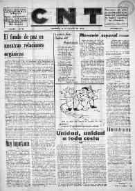 CNT : Órgano Oficial del Comité Nacional del Movimiento Libertario en Francia [Primera época]. Año II, núm. 21, 3 de febrero de 1945 | Biblioteca Virtual Miguel de Cervantes