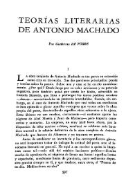 Teorías literarias de Antonio Machado / Por Guillerno de Torre | Biblioteca Virtual Miguel de Cervantes