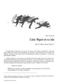 Cuba: Miguel en su isla / Omar Felipe Mauri Sierra | Biblioteca Virtual Miguel de Cervantes