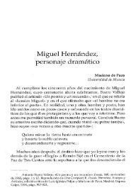 Miguel Hernández, personaje dramático / Mariano de Paco | Biblioteca Virtual Miguel de Cervantes