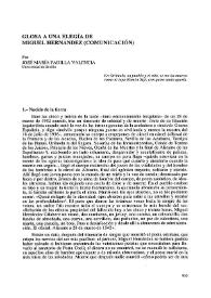 Glosa a una elegía e Miguel Hernández / José María Padilla Valencia | Biblioteca Virtual Miguel de Cervantes