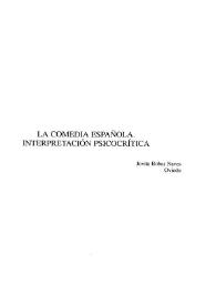 La comedia española. Interpretación psicocrítica / Jovita Bobes Naves | Biblioteca Virtual Miguel de Cervantes
