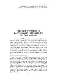 Una incursión por el laboratorio literario de Galdós: "Rosalía"  / Laureano Bonet | Biblioteca Virtual Miguel de Cervantes